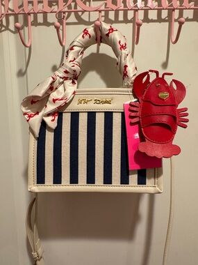 Betsey Johnson Lobster Bag with crossbody strap
